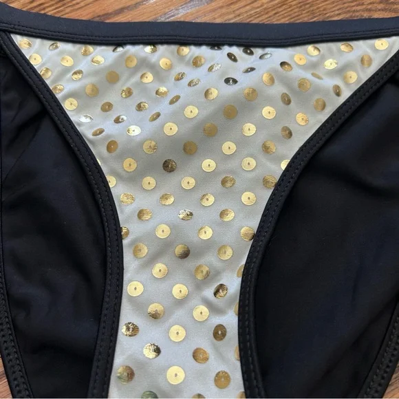 Guess NWT halter bikini white black gold - Picture 4 of 10